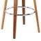 Armen Living Solvang 26" Swivel Brown Faux Leather and Walnut Wood Counter Stool LCSLBABRWA26 - alternate 7